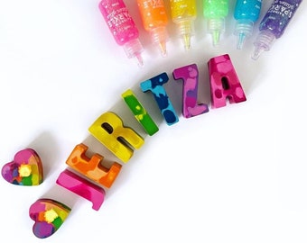 Custom Name Crayons - Personalized Name Crayons - Kids Birthday Gift - Alphabet Crayons -