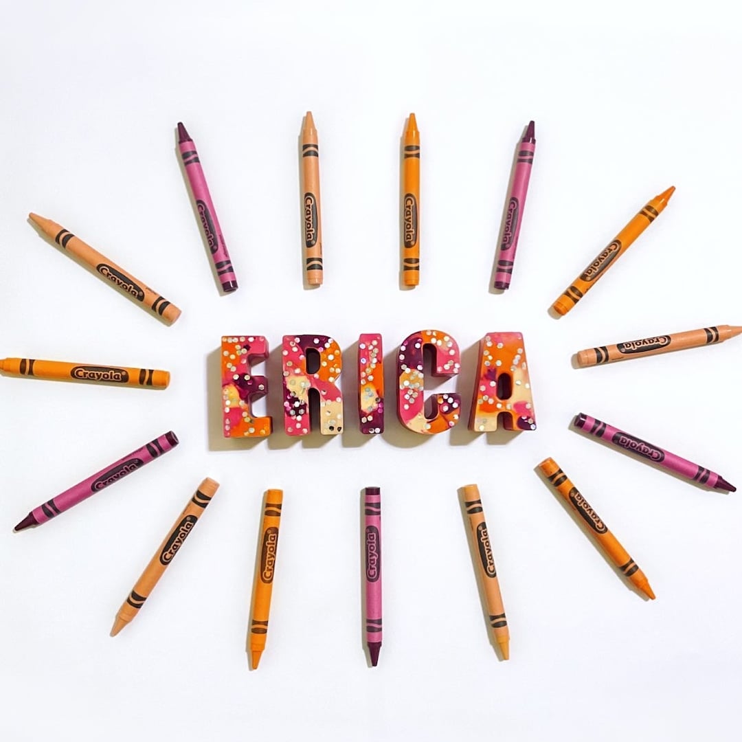 Custom Name Crayons Personalized Name Crayons Crayon Gift Alphabet