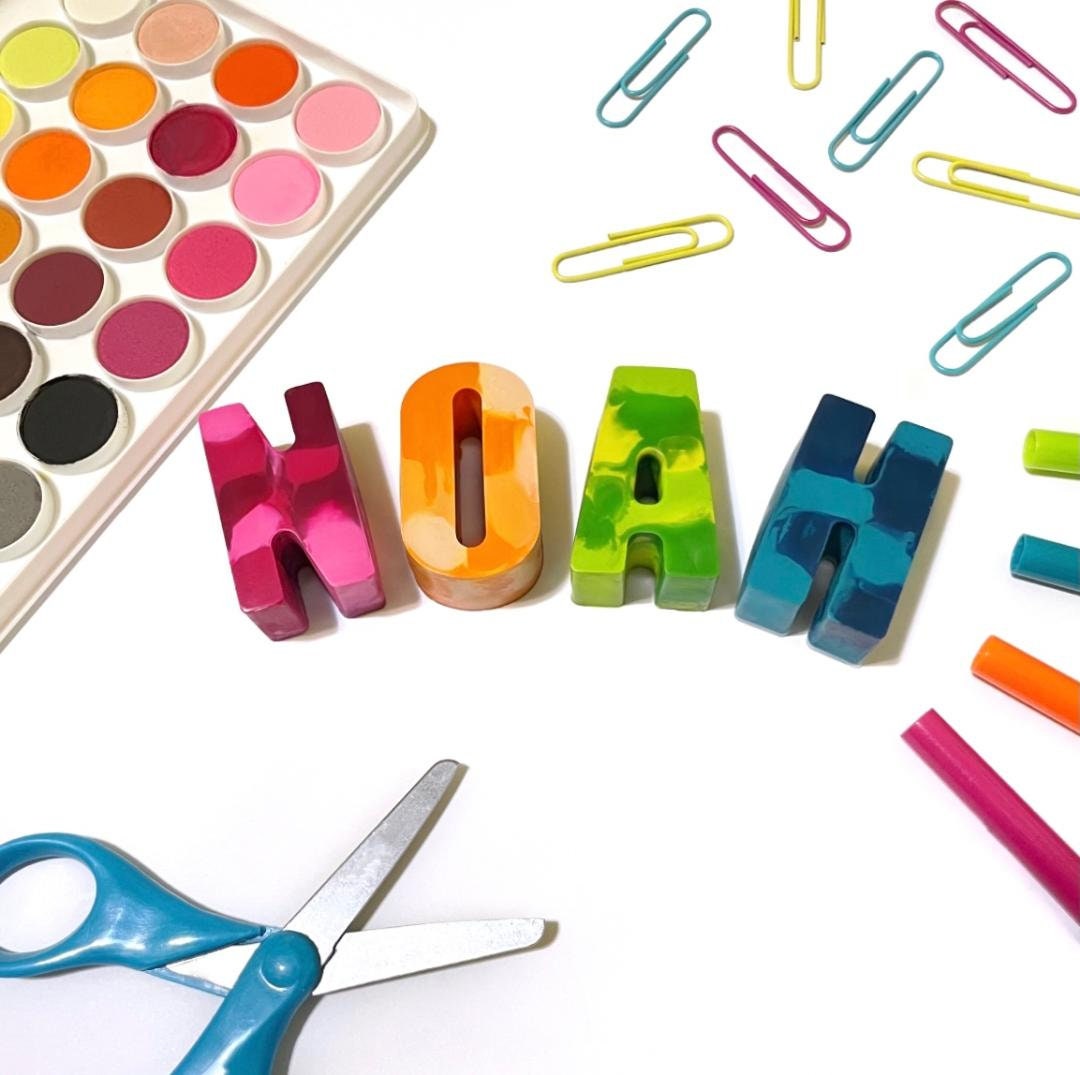 Custom Name Crayons Personalized Name Crayons Crayon Gift Alphabet Crayons Crayon Names for Kids