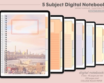 Hyperlinked Digital Notebook for Students, Travel Lovers | 200 Page 5 ...