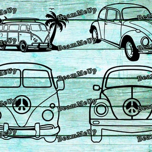 DIGITAL FILE Bus Bug Beetle Designs SVG Dfx Ai
