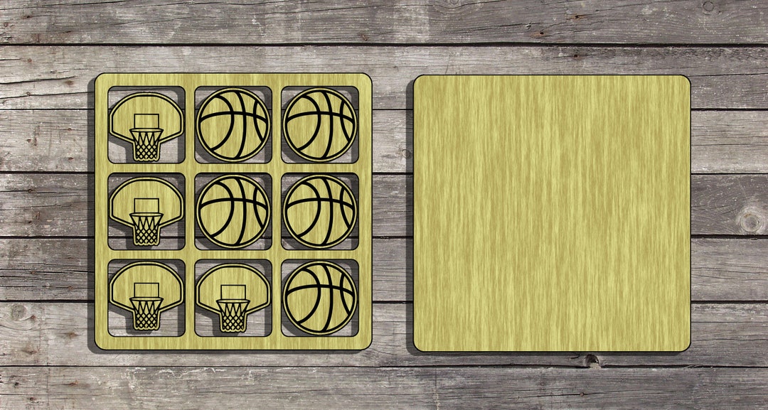DIGITAL FILE Laser Cut Basketball Tic Tac Toe SVG Dfx Ai - Etsy