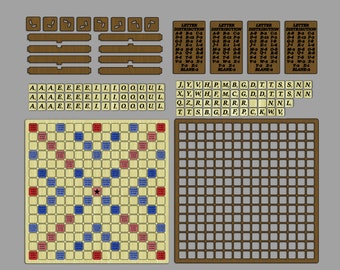 DIGITAL FILE For Word Scramble Game Board SVG Dfx Ai English and Polish Letter Tiles