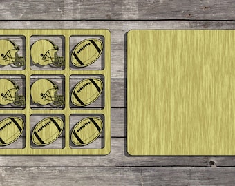 DIGITAL FILE Laser Cut Football Tic Tac Toe SVG Dfx Ai