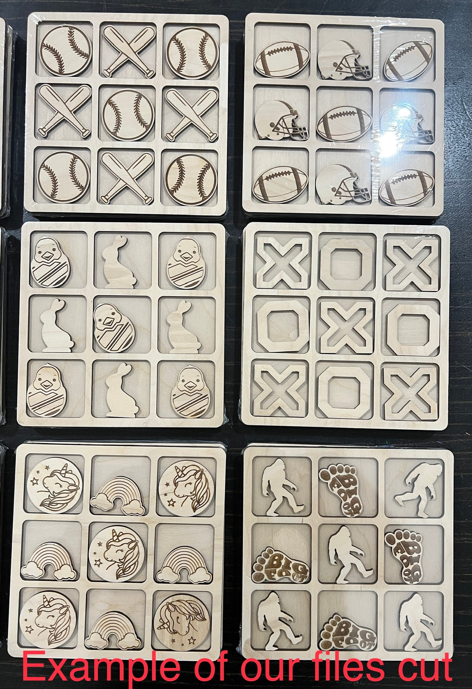 DIGITAL FILE Laser Cut Tic Tac Toe SVG Dfx Ai - Etsy Canada