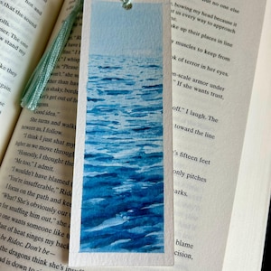 Ocean Water Hand Painted Bookmark   I    Hand Painted Bookmark