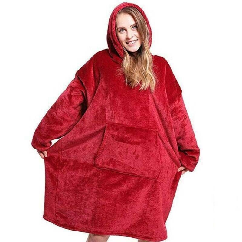 oversized fleece hoodie blanket