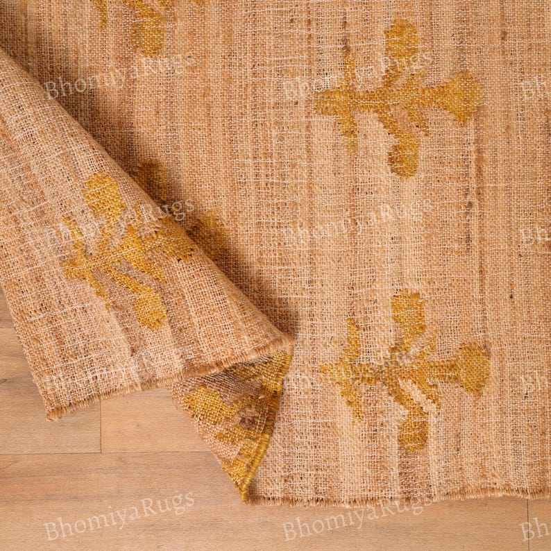 Handgefertigter Teppich aus Jute und Baumwolle im Boho-Stil Bild 13