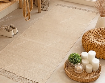 Organic Cotton Yoga Mat: Handwoven Herbal Dye, 2x6 ft