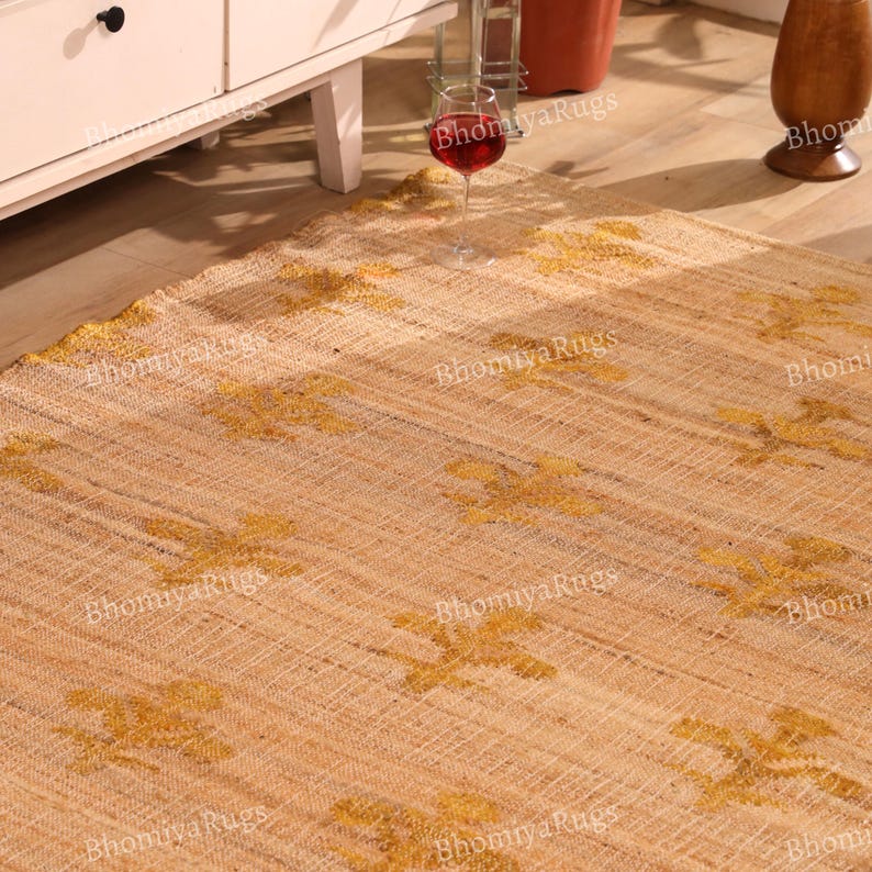 Handgefertigter Teppich aus Jute und Baumwolle im Boho-Stil Bild 10