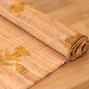 Handgefertigter Teppich aus Jute und Baumwolle im Boho-Stil Bild 9