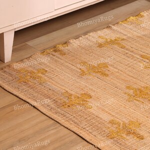 Handgefertigter Teppich aus Jute und Baumwolle im Boho-Stil Bild 7