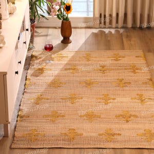 Handgefertigter Teppich aus Jute und Baumwolle im Boho-Stil Bild 8