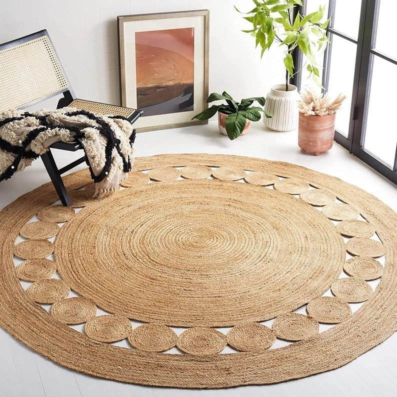 大人の上質  Round Turkish Rug - Etsy ラグ・カーペット
