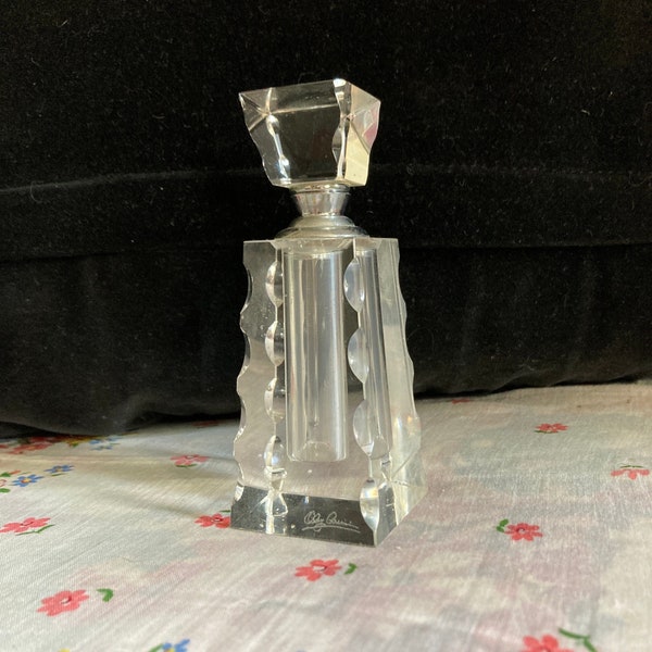 Vintage Oleg Cassini Perfume Bottle with Glass Stopper