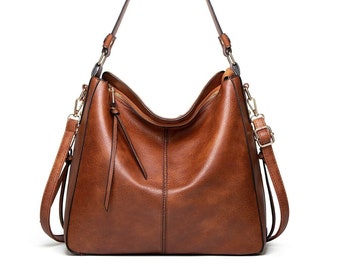 Women Vegan Leather Handbags/Shoulder Bags/Vintage Hobo/ Large Bucket Bags/Tote bags