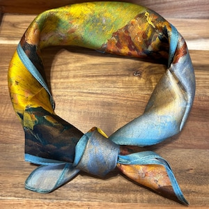 100% Mulberry Silk Scarf | Artistic Prints Silk Scarf | The Gift of Nature