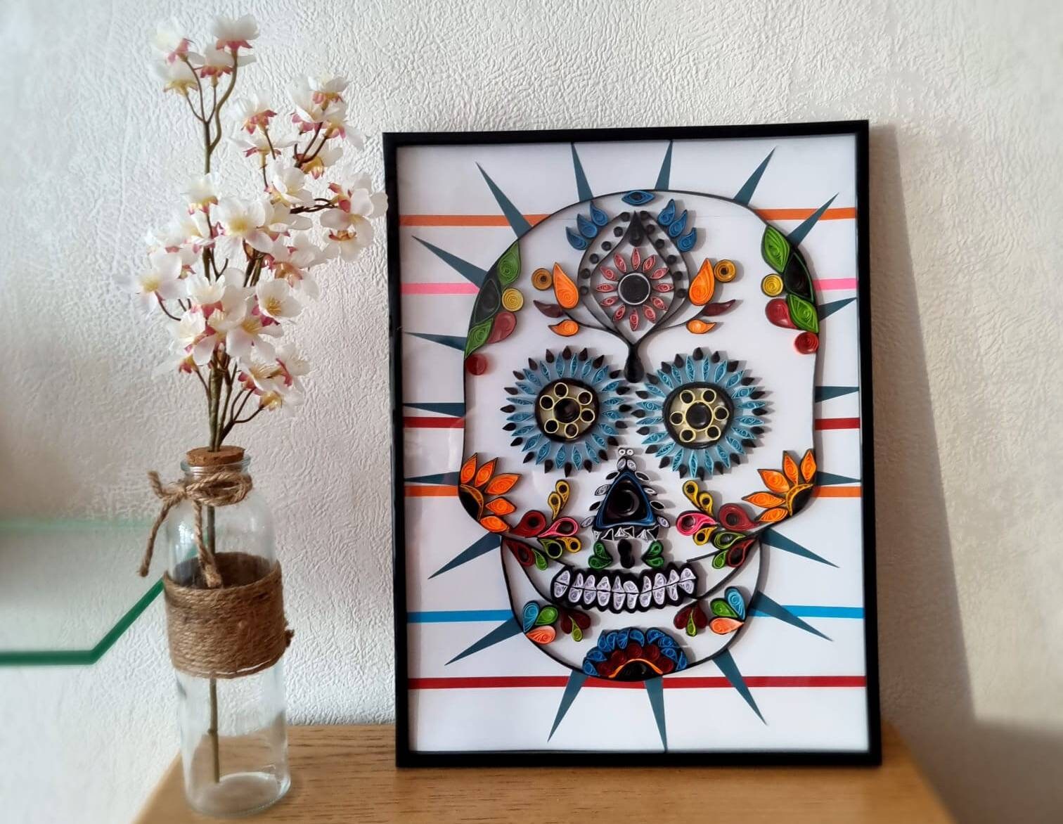 Tête Mexicaine Pop en Quilling