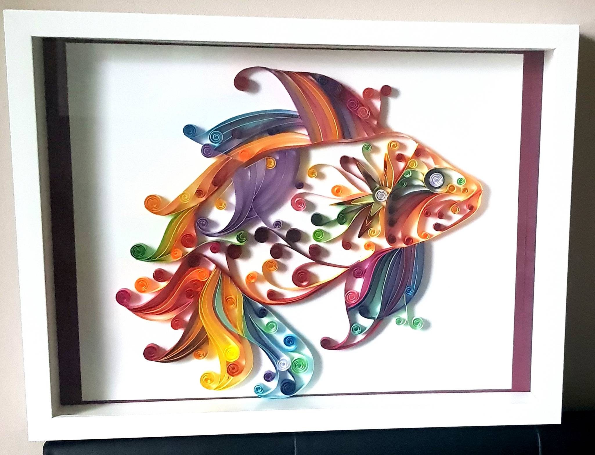 Cadre Poisson en Quilling