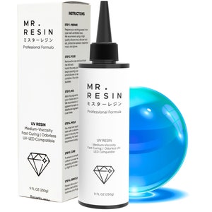 Mr.Resin™ Original Craft UV Resin 8.8oz (250g) Crystal Clear Hard Type UV Resin for Jewelry Making, Rock Painting & More