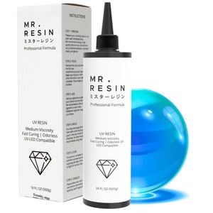 Mr.Resin™ Original Craft UV Resin 17.6oz (500g) Crystal Clear Hard Type UV Resin for Jewelry Making, Rock Painting & More
