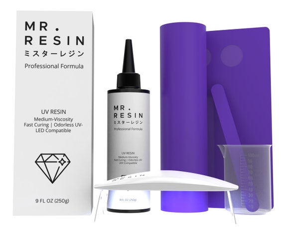 Mr.resin™ Original Craft UV Resin Starter Kit 8.8oz 250g Crystal Clear Hard  Type UV Resin for Jewelry Making, Rock Painting & More 