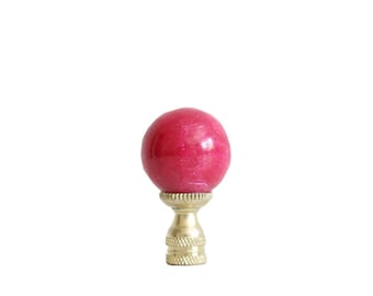Beautiful Red Jade Stone Ball Table Lamp Finial