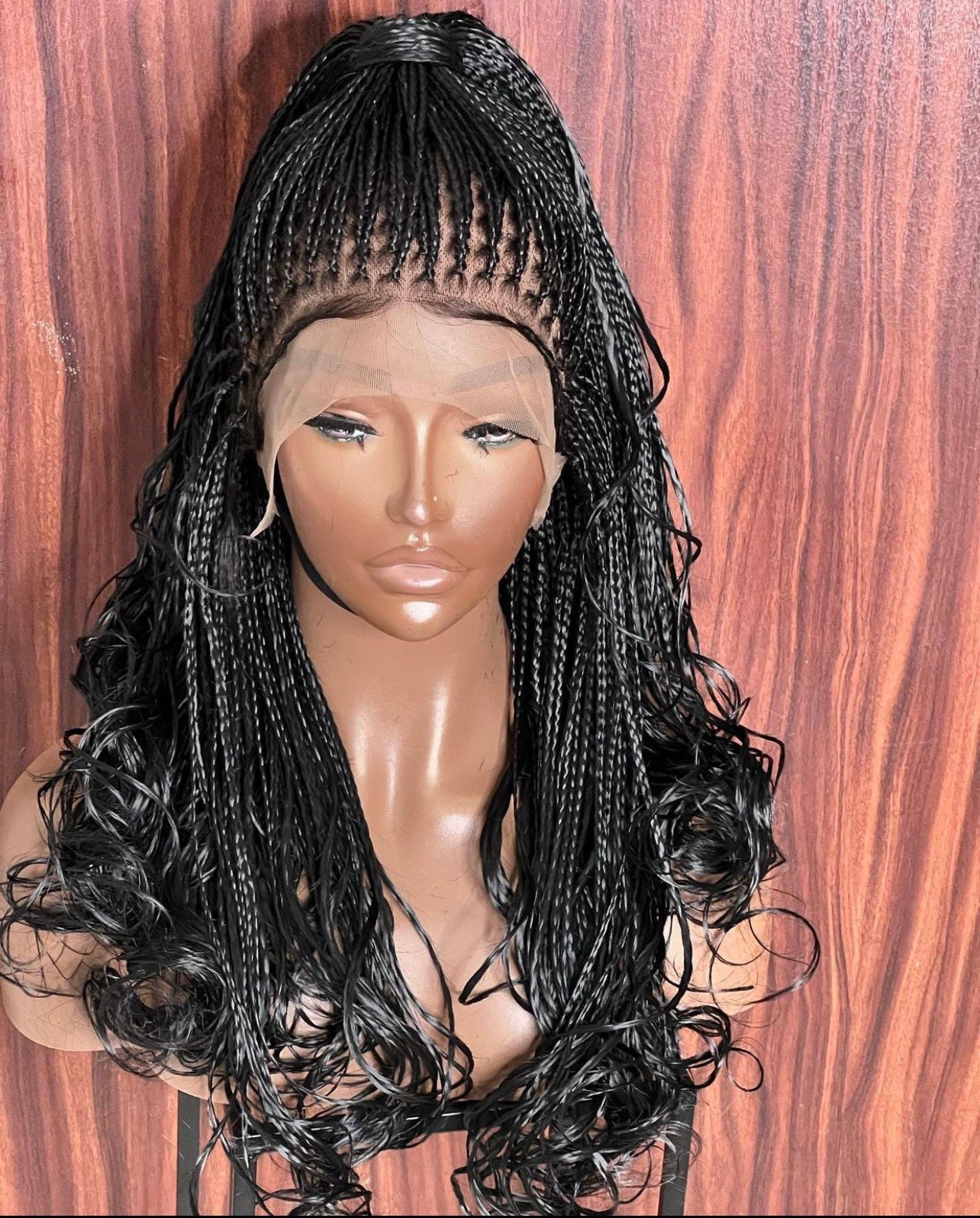 Full Lace Braided Wigs for Black Women Braided Wig Human Hair, Braided Wig  Frontal, Tribal Braids Wig, Box Braid Wig, Knotless Braids 