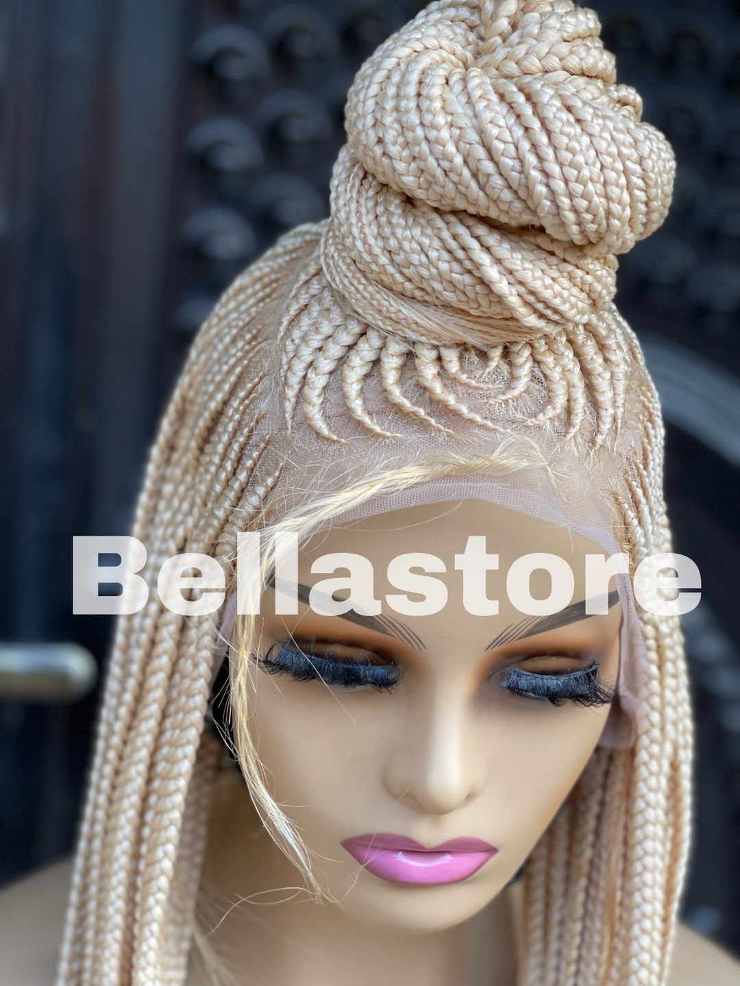 Ready to Ship Handmade 3 Steps Cornrows With Middle High Bun Braided ...