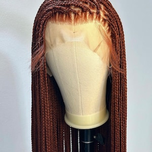 Ready to ship handmade knotless braided wig for black women.