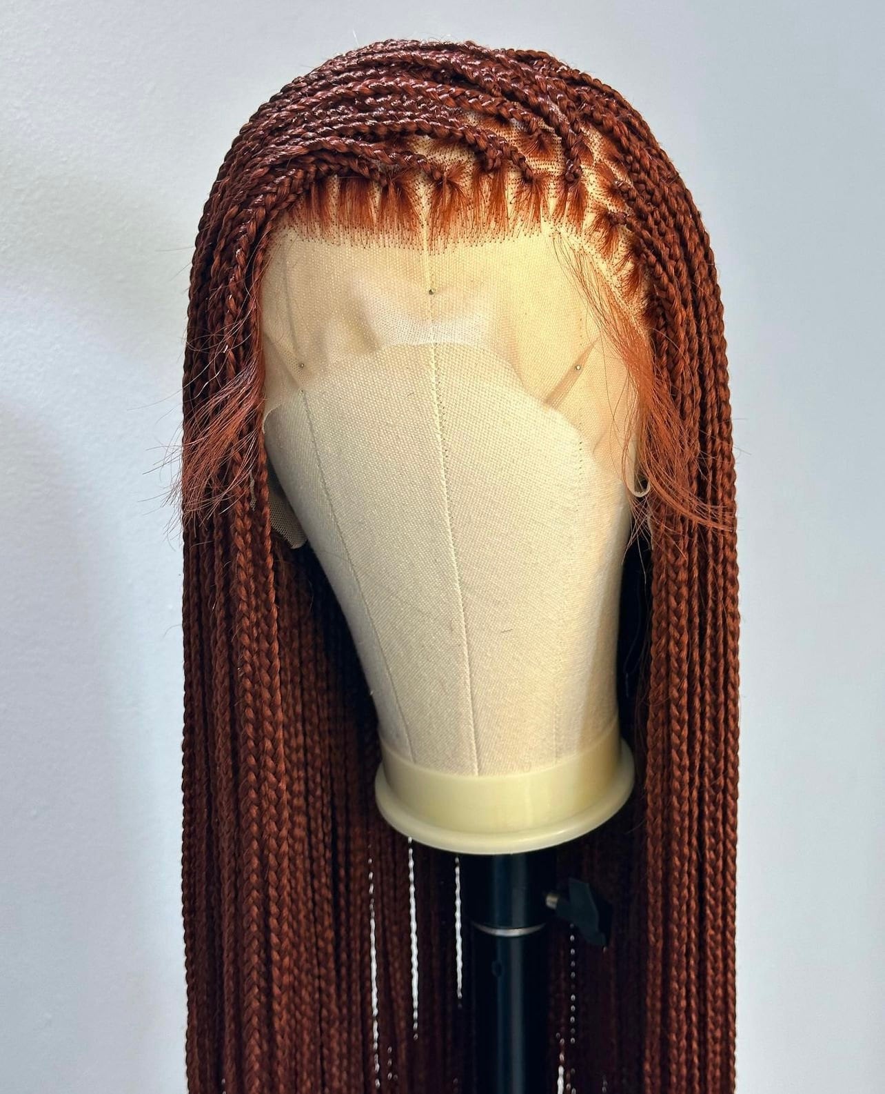 Ready to ship handmade knotless braided wig for black women.