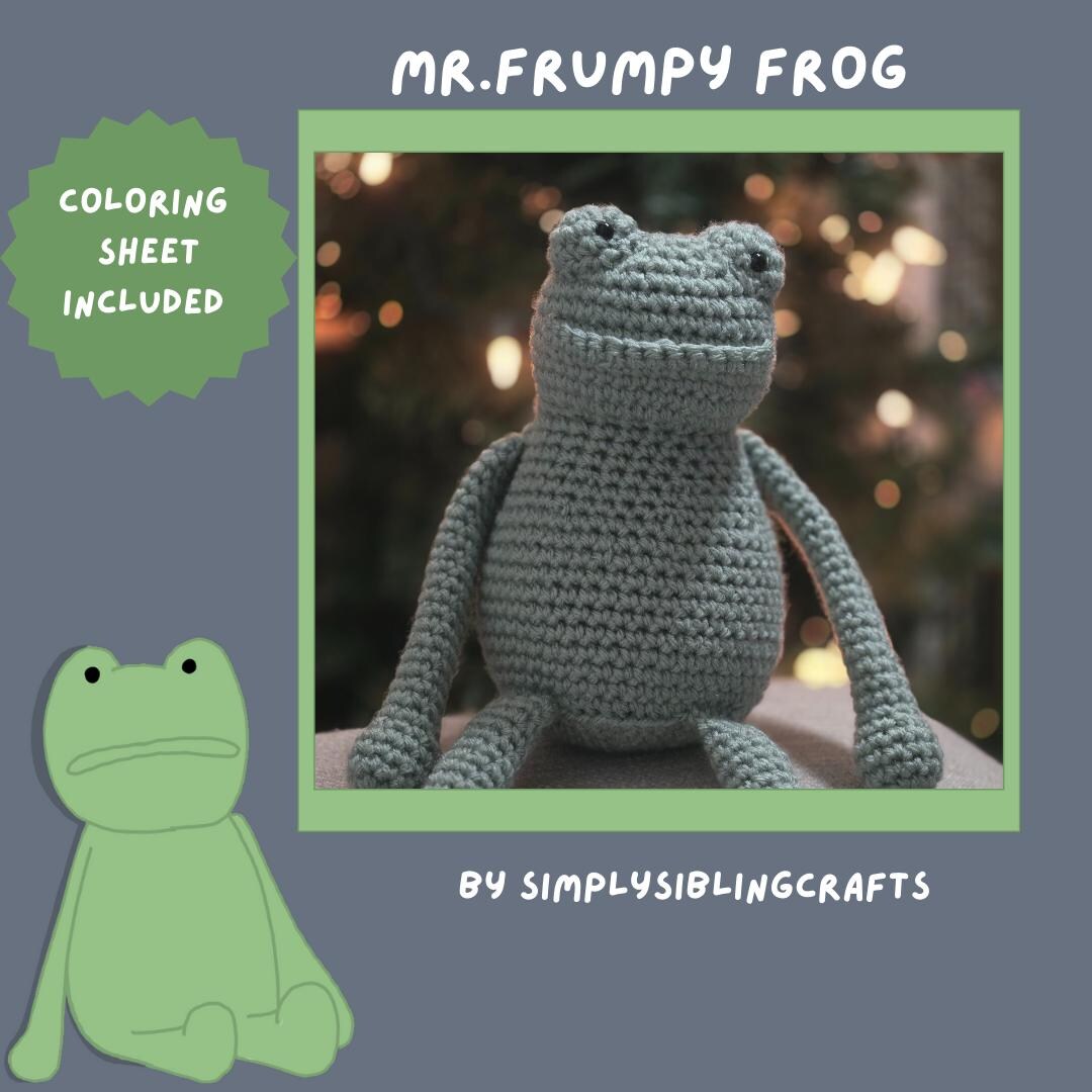 Mr. Frumpy Frog Digital Pattern - Etsy