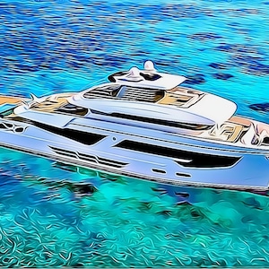 Ritratto di barca personalizzato, Regalo per l&#39;amante della barca Yacht, Schizzo personalizzato della barca, Pittura della barca dalla foto, Regali per papà, Regalo per lui