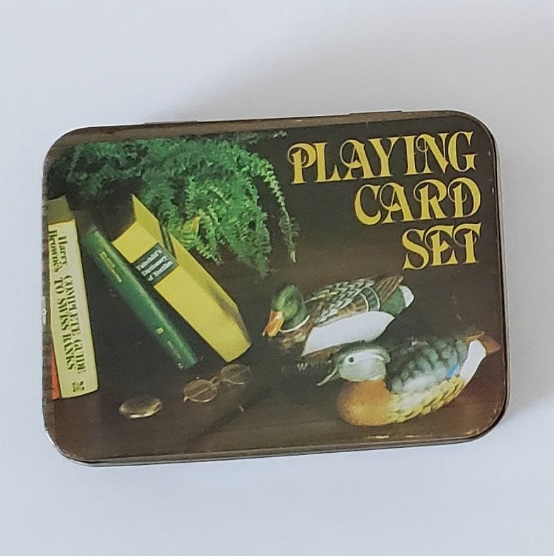 2 Decks Mallard Duck Playing Cards in Tin Box Previously Etsy