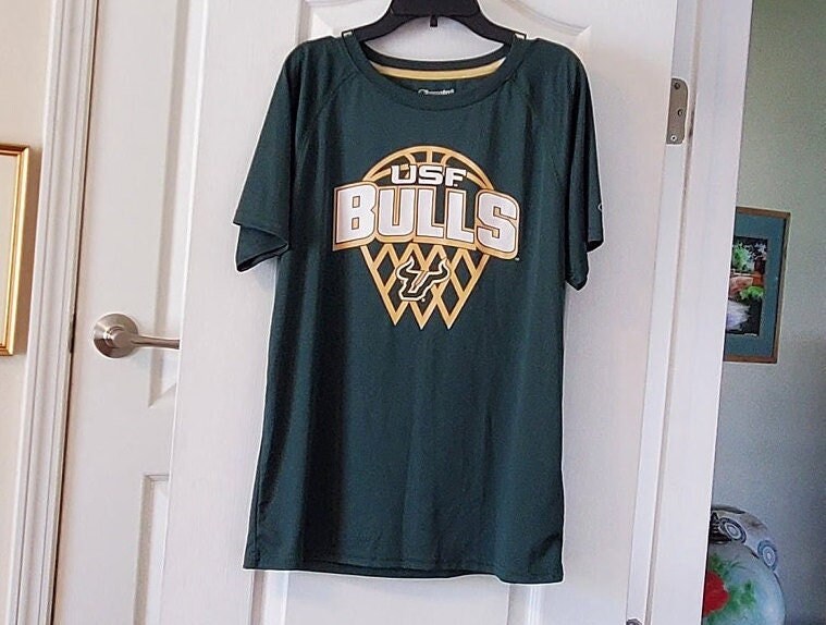 Women's Fan Apparel Green South Florida Bulls Retro Jersey Headliner Cropped T-Shirt Size: Extra Large