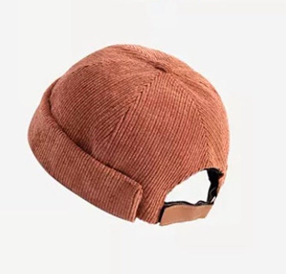 corduroy brimless cap