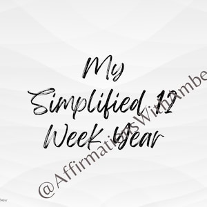 Simplified 12 Week Year Tracker_Classic Vibes