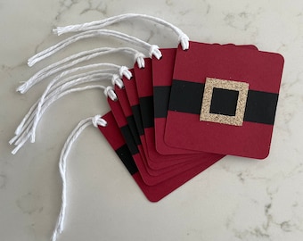 Christmas Gift Tags, Santa Belt Gift Tags