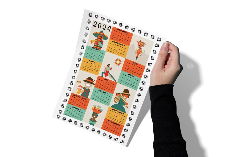 2024 Printable Poster Calendar 11x17 Etsy