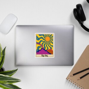 The Sun 70s Tarot Card Bubble-free stickers
