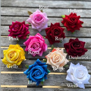 Rose zum Anstecken in verschiedenen Farben Bild 1