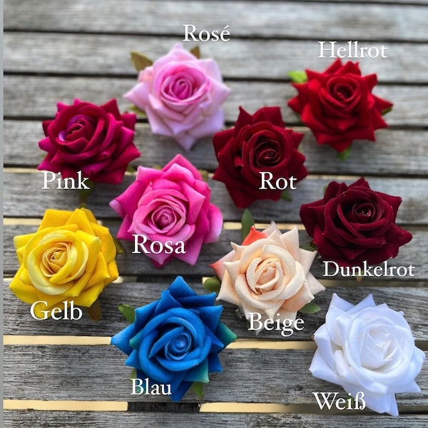 Rose zum Anstecken in verschiedenen Farben