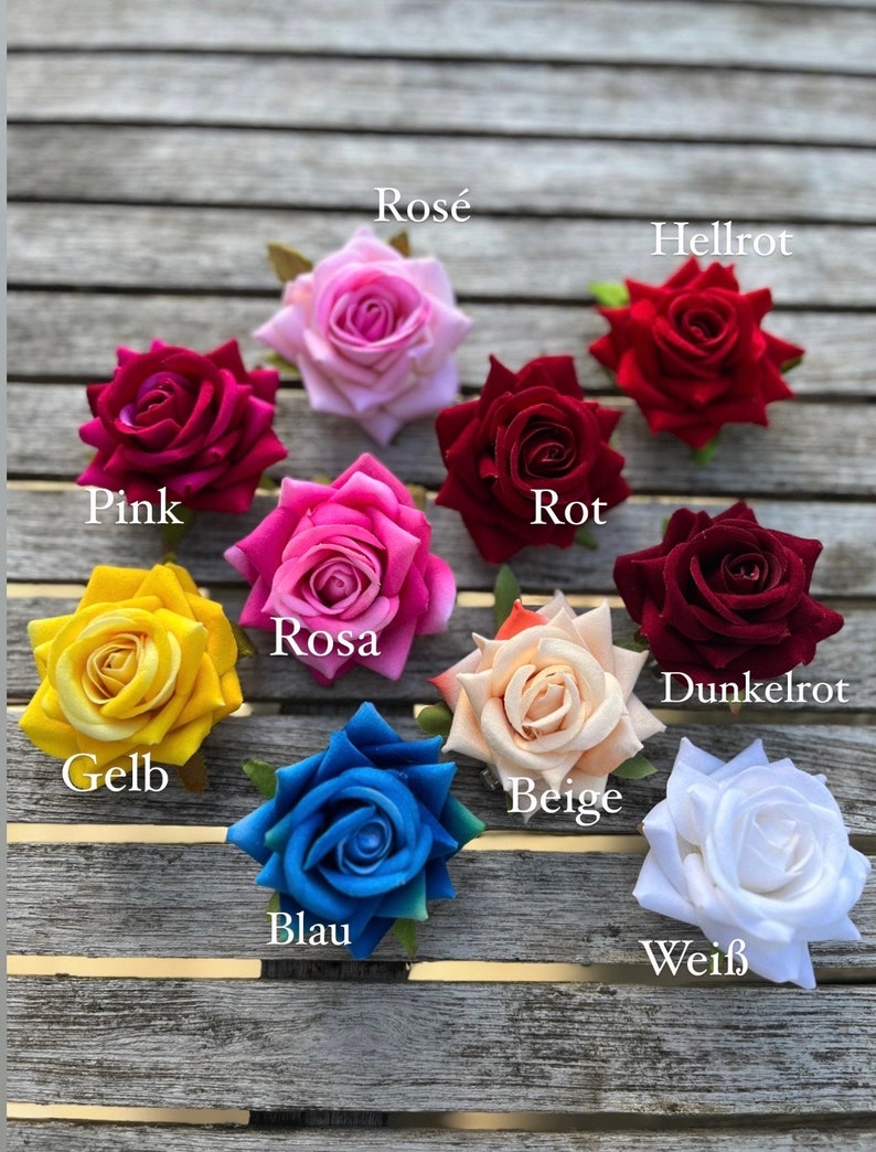 Rose zum Anstecken in verschiedenen Farben Bild 1