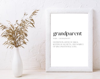 Grandparent Definition Print - Etsy