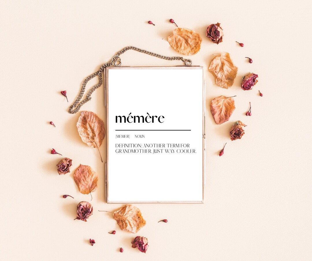 Me Emer Mémère Definition Print Druckbares französisches - Etsy Österreich