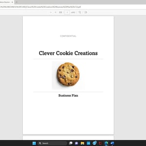 Full Pre-written Bakery Cookie Business Plan