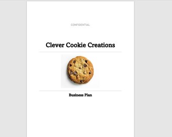 Plan d'affaires complet pré-rédigé pour les cookies de boulangerie