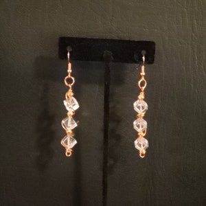 100% Clear Quartz Gemstone Square Earrings