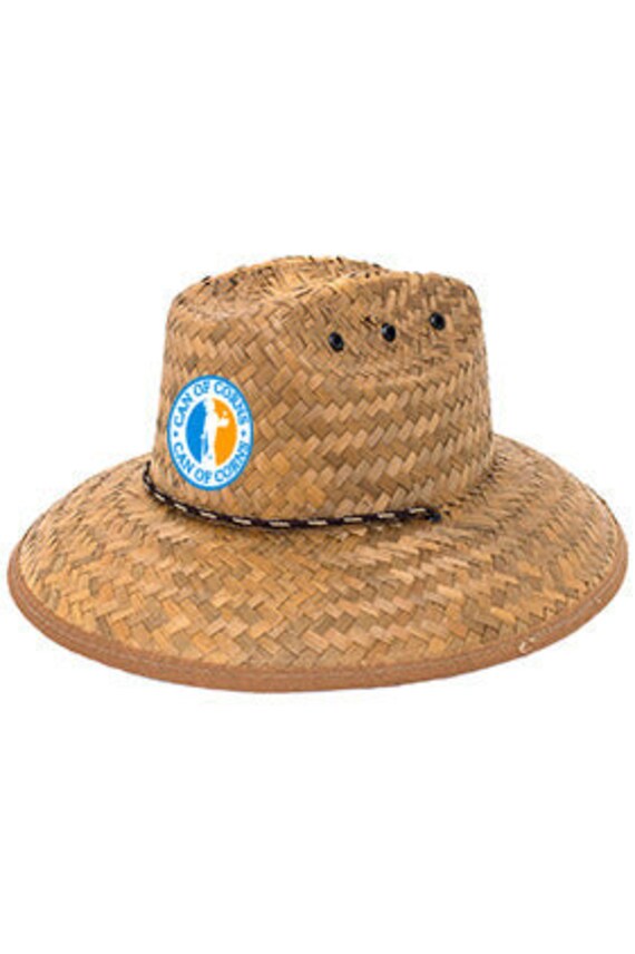 Vintage Raffia Lifeguard Hat Unique Can Of Corns Lifeguard Hat