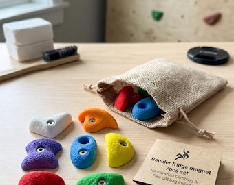 Bouldern Haltemagnet Set - Set von 7 zu 24 Kletterfelsen - Gratis Geschenktasche